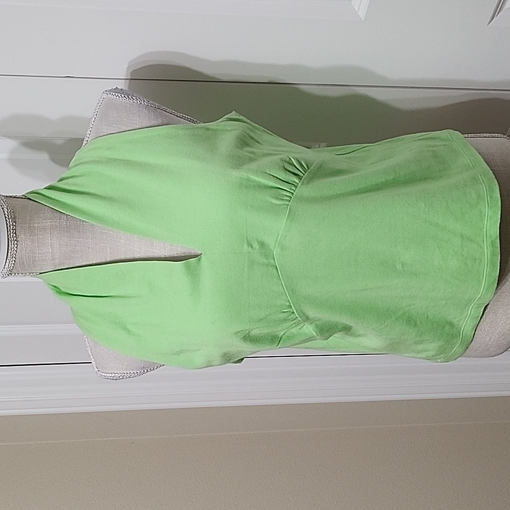 RAFAELLA HALTER GREEN  SLEEVELESS TOP IN GREAT CONDITION SZ L